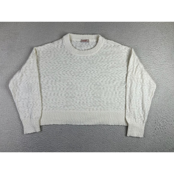 Marine Layer Sweaters - Marine Layer Sweater Womens Medium White Seabreeze Cotton Crewneck Pullover